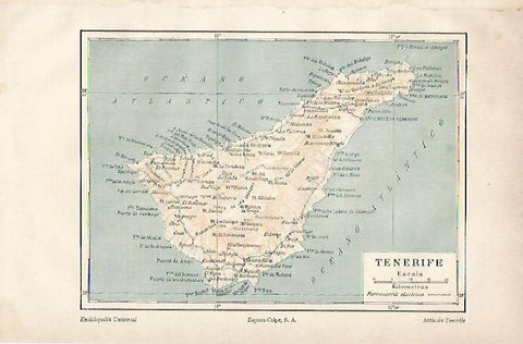 LAMINA ESPASA 2743: Mapa de Tenerife