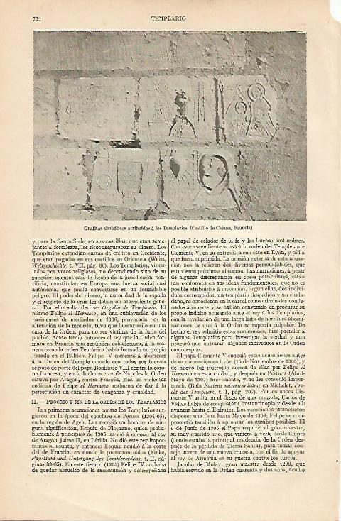 LAMINA ESPASA 2712: Grafitos templarios en Chinon Francia