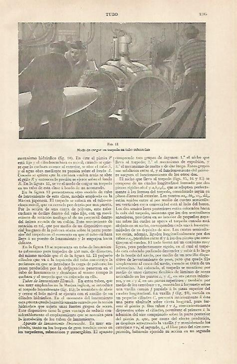 LAMINA ESPASA 20562: Cargando un torpedo en un submarino