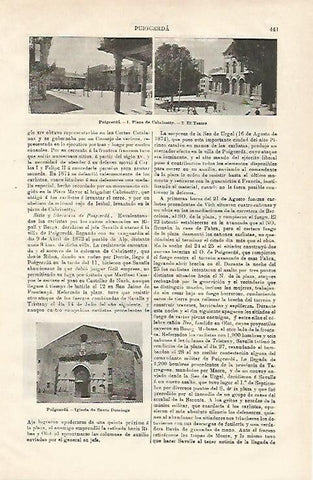LAMINA ESPASA 20613: Plaza y Teatro de Puigcerda