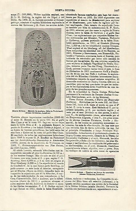 LAMINA ESPASA 20316: Escudo de madera de Nueva Guinea