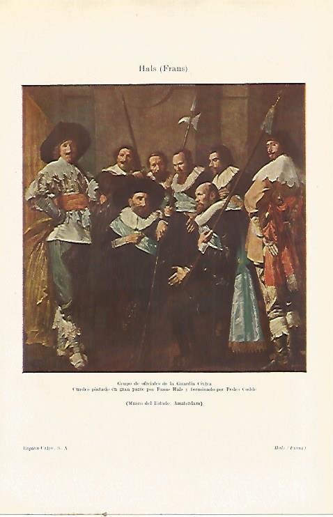 LAMINA ESPASA 21552: Grupo de oficiales de la Guardia Civica por F. Hals