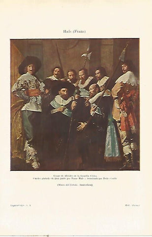 LAMINA ESPASA 21552: Grupo de oficiales de la Guardia Civica por F. Hals