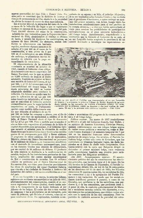 LAMINA ESPASA 21673: Accidente del rey Leopoldo de Belgica
