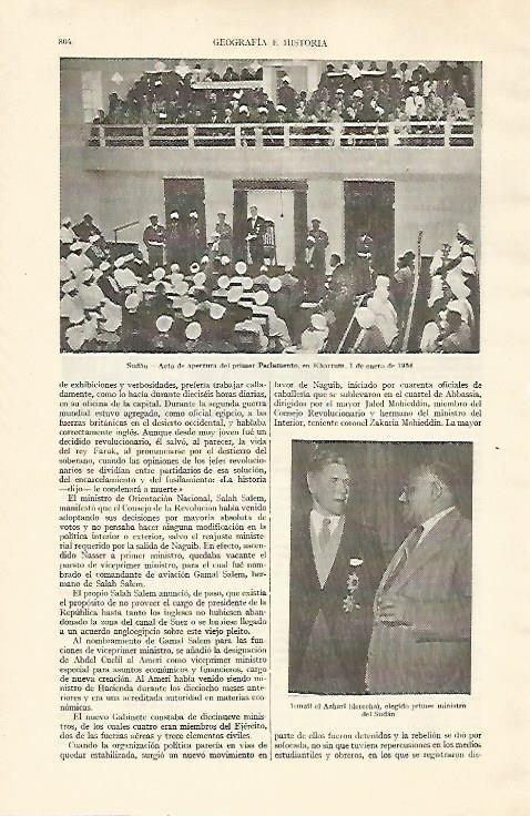 LAMINA ESPASA 22018: Apertura del Parlamento de Sudan en 1954
