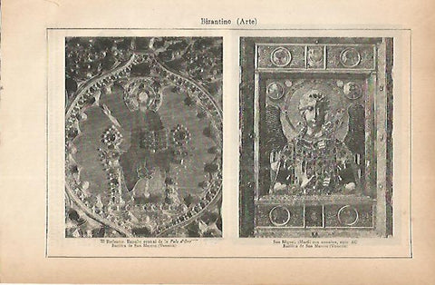 LAMINA ESPASA 22293: Pinturas de la Basilica de San Marcos en Venecia