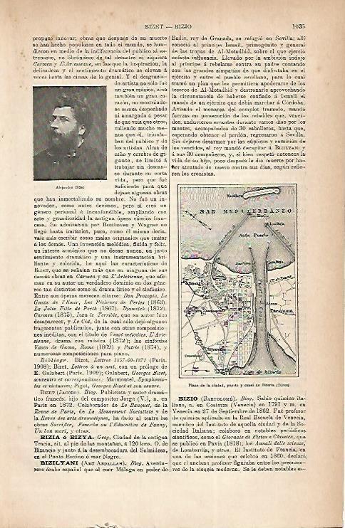 LAMINA ESPASA 22302: Plano de Bizerta en Tunez