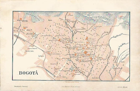 LAMINA ESPASA 22341: Plano de Bogota