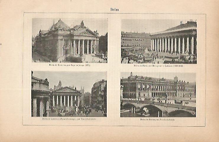 LAMINA ESPASA 22362: Bolsa de Bruselas Paris Berlin y Londres