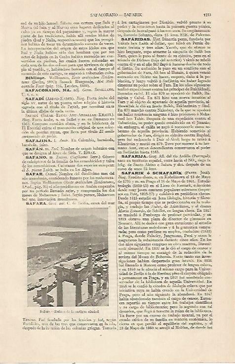 LAMINA ESPASA 22915: Ruinas de Safara Sicilia