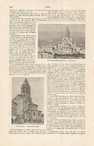 LAMINA ESPASA 23000: Vista de Saint Saturnin Francia
