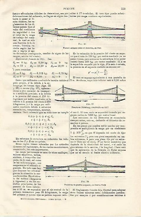 LAMINA ESPASA 23031: Puente de Pest Pittsburg y Nueva York