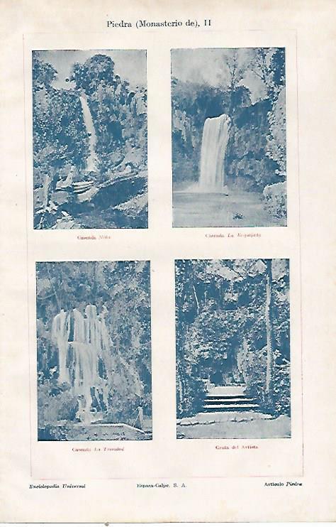 LAMINA ESPASA 23217: Cascadas y grutas del Monasterio de Piedra