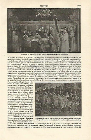 LAMINA ESPASA 23272: La muerte de San Francisco por Giotto
