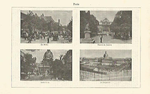 LAMINA ESPASA 23340: Palacio de Justicia Les Halles y La Sorbona de Paris