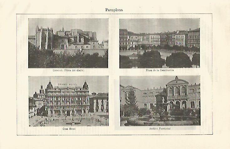 LAMINA ESPASA 23515: Catedral Archivo y Gran Hotel de Pamplona