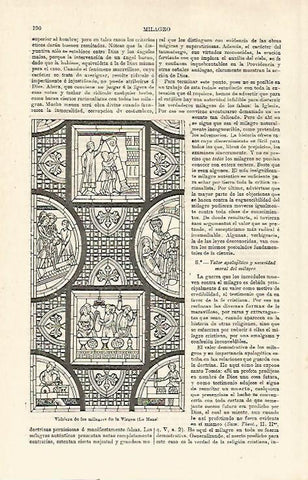 LAMINA ESPASA 23969: Vidriera de los milagros de la Virgen en Le Mans
