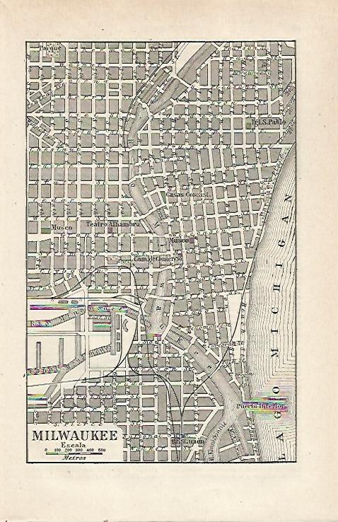LAMINA ESPASA 23989: Plano de Milwaukee Estados Unidos