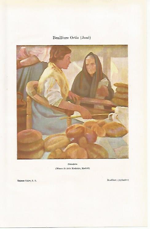 LAMINA ESPASA 24314: Panadera por Joses Benlliure Ortiz