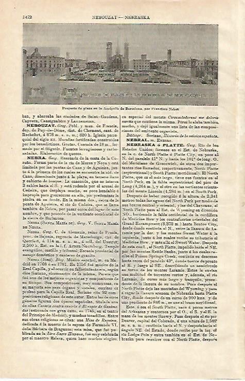LAMINA ESPASA 24714: Proyecto de Francisco Nebot para la Acropolis de Barcelona