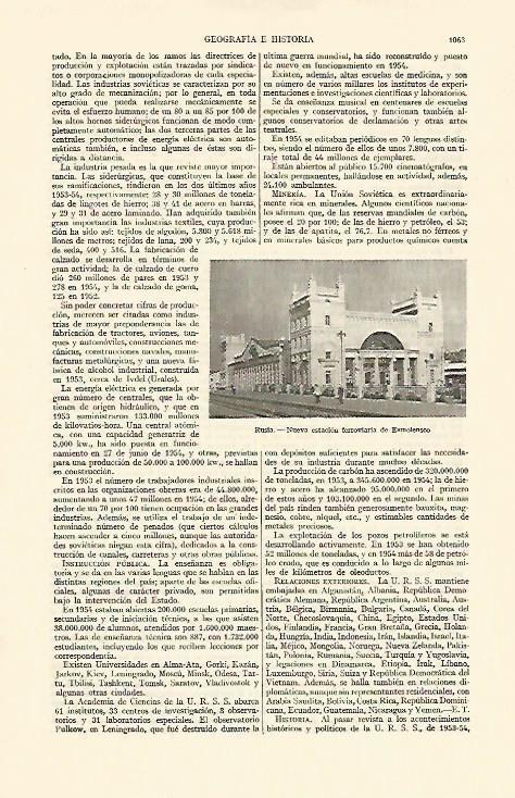 LAMINA ESPASA 22112: Estacion de tren de Esmolensco Rusia