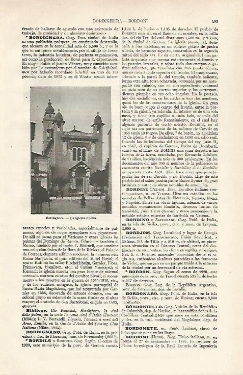LAMINA ESPASA 24349: Iglesia de Bordighera