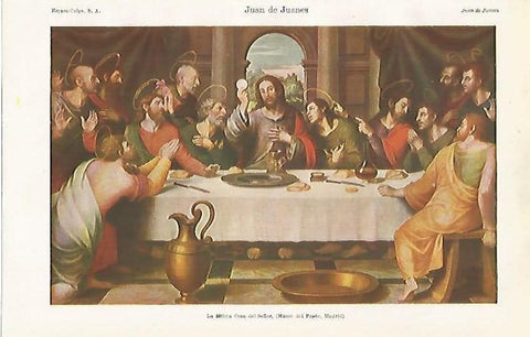 LAMINA ESPASA 21090: La ultima cena del Señor por Juan de Juanes