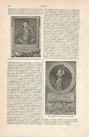 LAMINA ESPASA 24820:Bernardo de Galvez