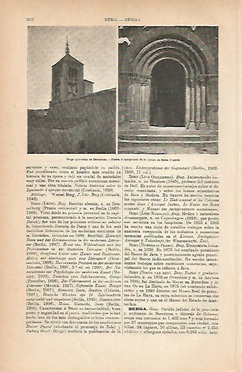 LAMINA ESPASA 25160: Santa Eugenia de Berga