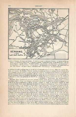 LAMINA ESPASA 25162: Plano de Bergamo
