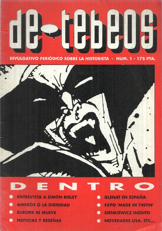 Fanzine: num 01, De Tebeos. Divulgativo periodico sobre la historieta - Entrevista a Simon Bisley, Glenat en España