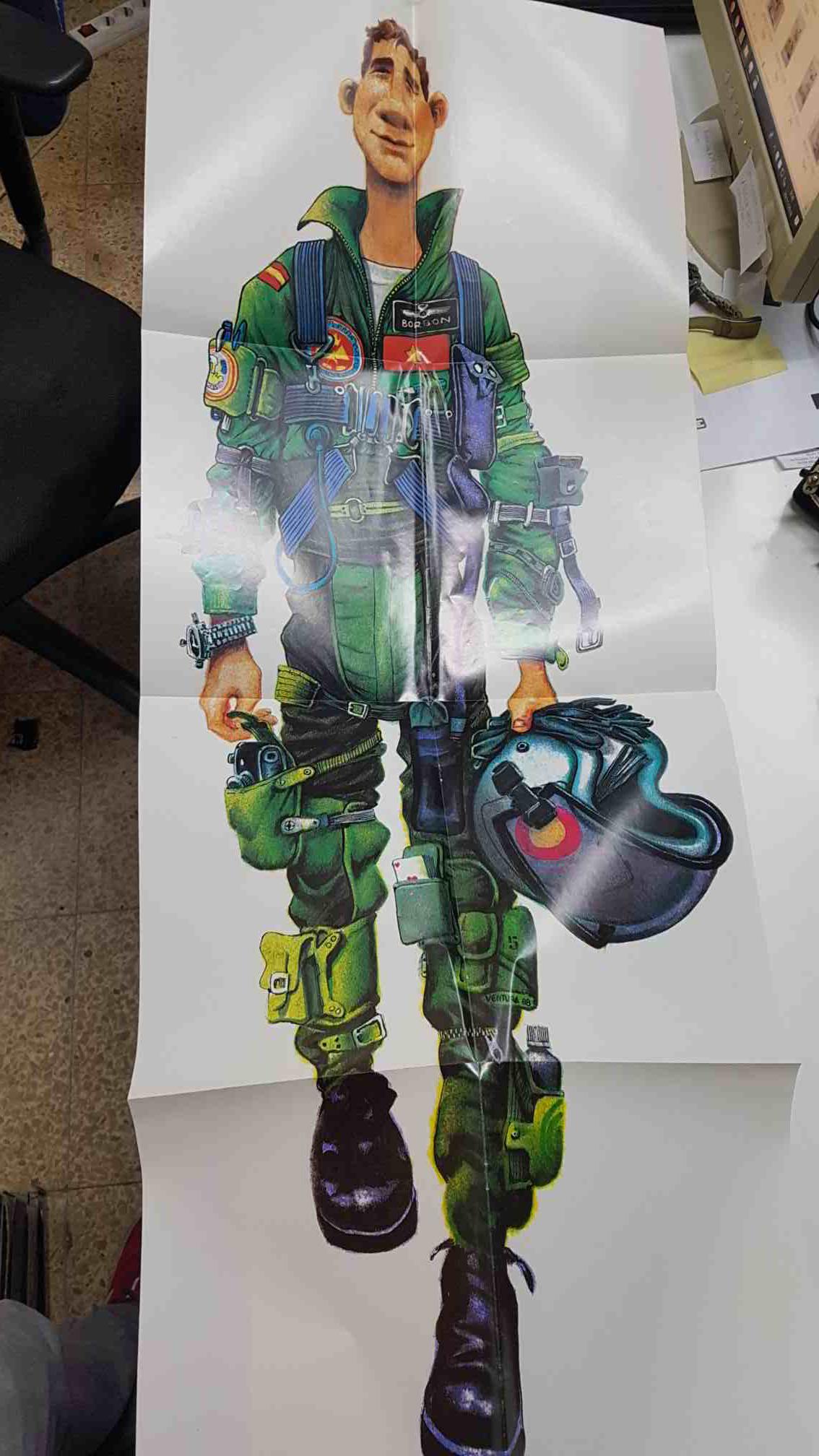 Poster: El Jueves - Felipe, el principito (King Size) 40x105 cm. Vestido con uniforme de piloto