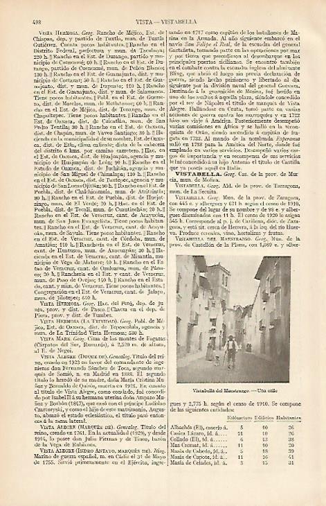 LAMINA ESPASA 4123: Calle de Vistabella del Maestrazgo Castellon