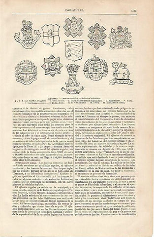 LAMINA ESPASA 4612: Emblemas de regimientos ingleses