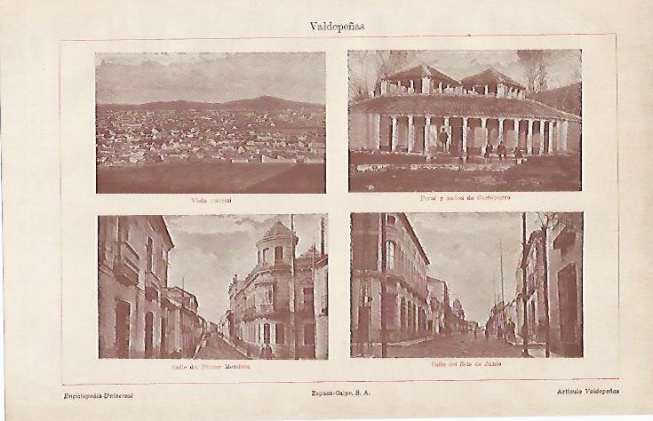 LAMINA ESPASA 4691: Vistas de Valdepeñas Ciudad Real