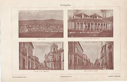 LAMINA ESPASA 4691: Vistas de Valdepeñas Ciudad Real