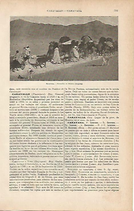 LAMINA ESPASA 4288: Caravana cerca de Biskra Argelia