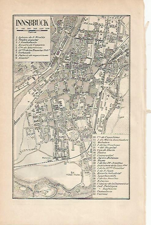LAMINA ESPASA 4621: Plano de Innsbruck Austria