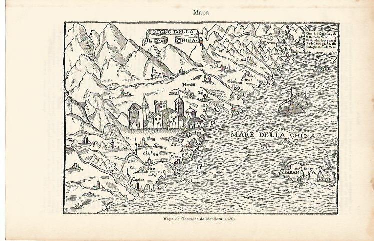 LAMINA ESPASA 4021: Mapa de Gonzalez de Mendoza 1589