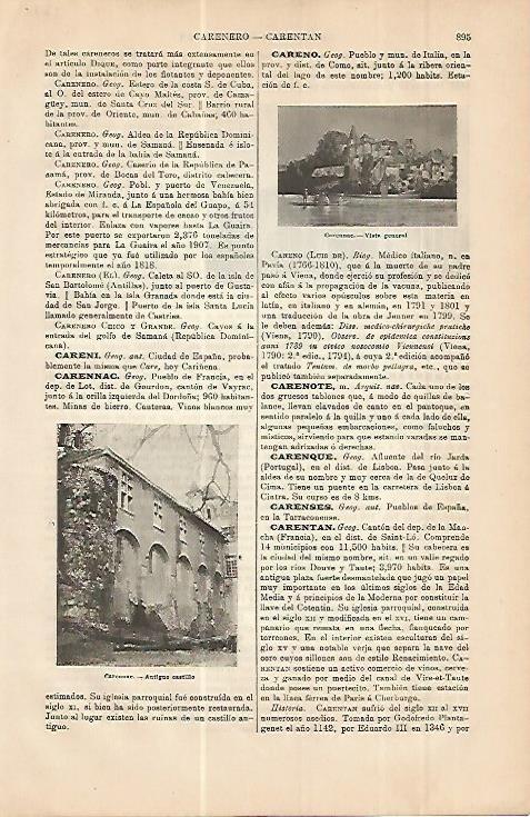LAMINA ESPASA 4311: Vistas de Carennac Francia