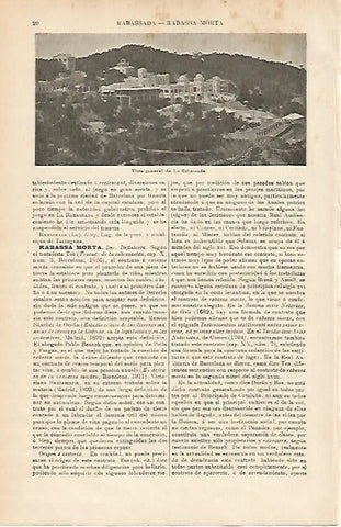 LAMINA ESPASA 4995: Vista general de La Rabassada Barcelona