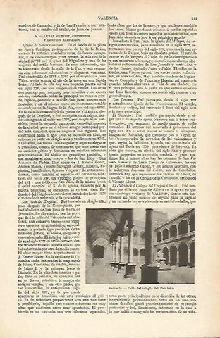 LAMINA ESPASA 4730: Patio del Colegio del Patriarca Valencia