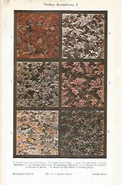 LAMINA DE ESPASA 410: Piedras Decorativas