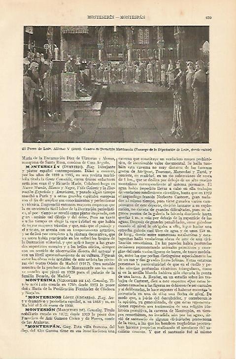 LAMINA ESPASA 4926: El Fuero de Leon por D. Monteserin