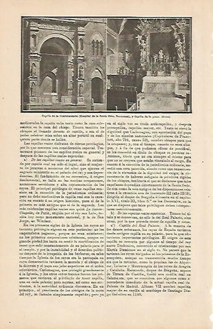 LAMINA ESPASA 4248: Capilla de la Convalescencia del Hospital de Sant Pau Barcelona