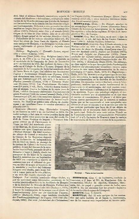 LAMINA ESPASA 4455: Vista de los templos de Horyuji Japon