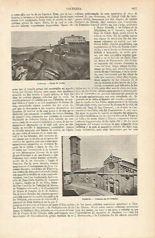 LAMINA ESPASA 4172: Vistas de Volterra Italia