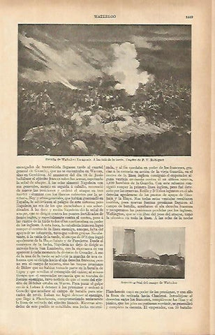 LAMINA ESPASA 4197: Batalla de Waterloo por Robiquet