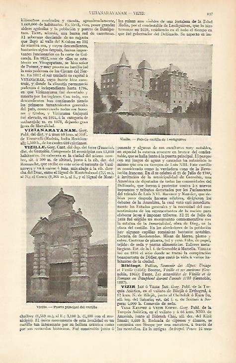 LAMINA ESPASA 4163: Castillo de Lesdignieres en Vizille Francia