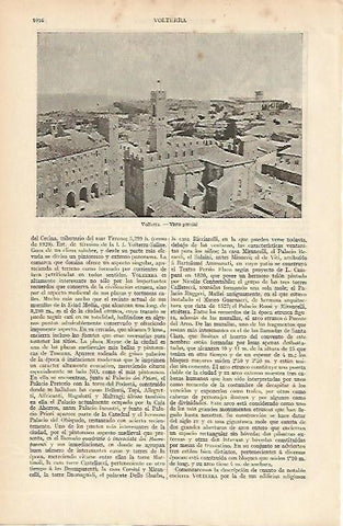LAMINA ESPASA 4171: Vista parcial de Volterra Italia